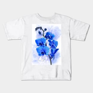 Awesome Beautiful Purple-Blue flower Kids T-Shirt